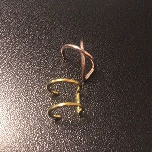 Ear cuffs - costume jewelry - 2 ear cuffs